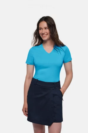 NO. 169 – HAKRO COTTON TEC® Damen V-Shirt - 012 smaragd